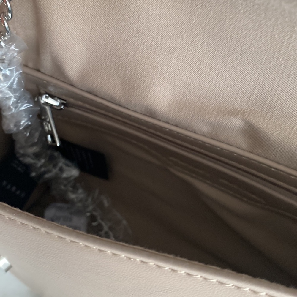Women’s Metal Fringe Vegan Leather Purse BADGLEY MISCHKA Taupe - Picture 6 of 7